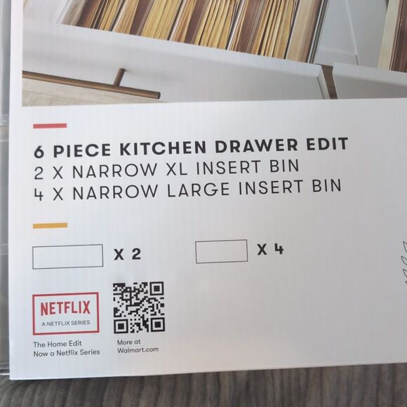 The Home Edit 6 Piece Kitchen Drawer Edit, Clear Plastic Storage System - Picture 2 of 6